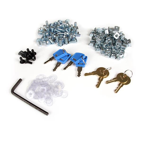 9175506_5167430920.jpg StarTech.com 4-Post 25U Server Rack Cabinet, Lockable 19" Data Rack Cabinet for Computer / AV / IT Equipment, Office / Home Network Rack with Casters & Adjustable Mounting Rails