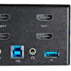 92042727_4375207035.jpg StarTech.com 2 Port Dual Monitor HDMI KVM Switch - 4K 60Hz Ultra HD HDR - Desktop 4K HDMI 2.0 KVM Switch with 2 Port USB 3.0 Hub (5Gbps) & 4x USB 2.0 HID, Audio - Hotkey Switching - TAA