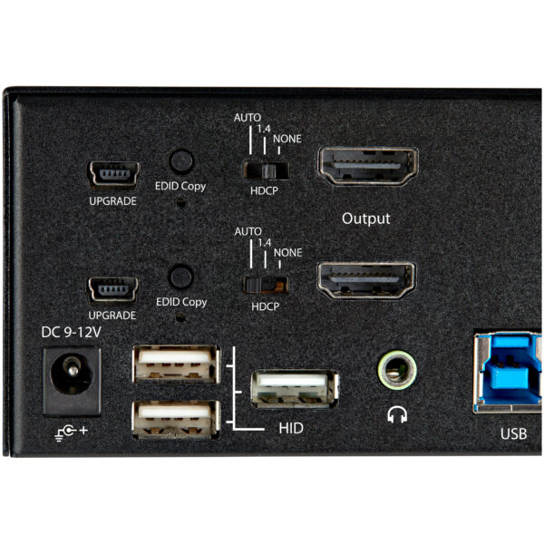 92042727_7226853500.jpg StarTech.com 2 Port Dual Monitor HDMI KVM Switch - 4K 60Hz Ultra HD HDR - Desktop 4K HDMI 2.0 KVM Switch with 2 Port USB 3.0 Hub (5Gbps) & 4x USB 2.0 HID, Audio - Hotkey Switching - TAA