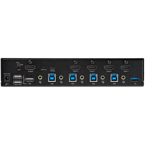 92042733_8456015963.jpg StarTech.com 4 Port HDMI KVM Switch - Single Monitor 4K 60Hz Ultra HD HDR - Desktop HDMI 2.0 KVM Switch with 2 Port USB 3.0 Hub (5Gbps) and 4x USB 2.0 HID, Audio - Hotkey Switching - TAA