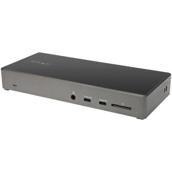 92042850_3381853281.jpg StarTech.com USB C Dock - Triple 4K Monitor USB Type-C Docking Station - 100W Power Delivery - DP 1.4 Alt Mode & DSC, 2x DisplayPort 1.4/HDMI 2.0 - 6xUSB (2x 10Gbps) - Windows/Chrome