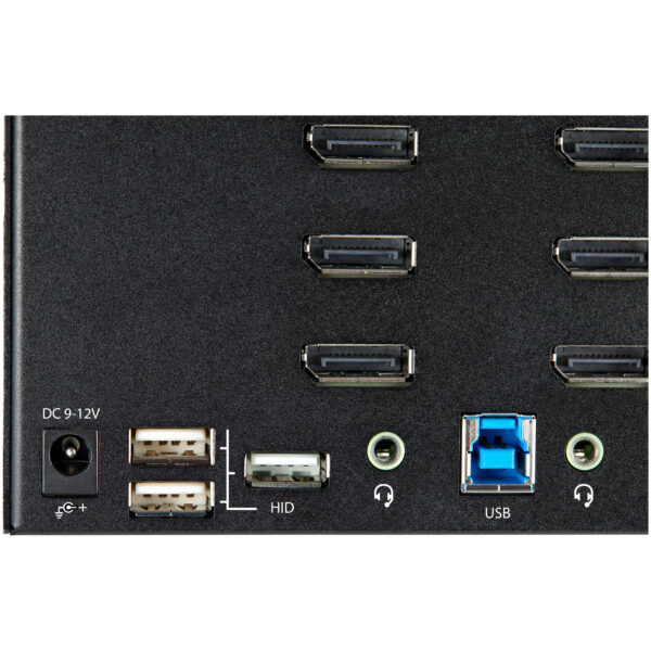 92043451_4225182500.jpg StarTech.com 2 Port Quad Monitor DisplayPort KVM Switch - 4K 60Hz UHD HDR - Desktop 4K DP 1.2 KVM with 2 Port USB 3.0 Hub (5Gbps) & 4x USB 2.0 HID Ports, Audio - Hotkey Switching - TAA
