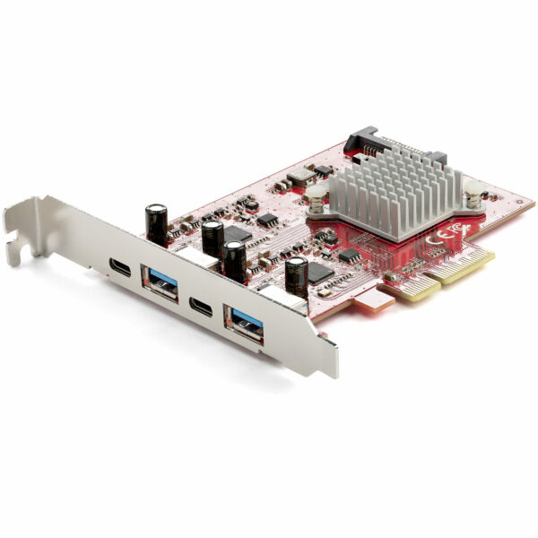 92799533_7131122423.jpg StarTech.com 4-Port USB PCIe Card - 10Gbps USB PCI Express Expansion Card w/ 2 Controllers - 2x USB-C & 2x USB-A ports (USB 3.2/3.1 Gen 2) - USB/USB-C PCI-e Card - Full Profile