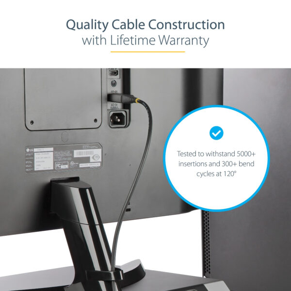 93159976_5173995515.jpg StarTech.com 16ft (5m) VESA Certified DisplayPort 1.4 Cable - 8K 60Hz HDR10 - Ultra HD 4K 120Hz Video - DP 1.4 Cable / Cord - For Monitors/Displays - DisplayPort to DisplayPort Cable - M/M