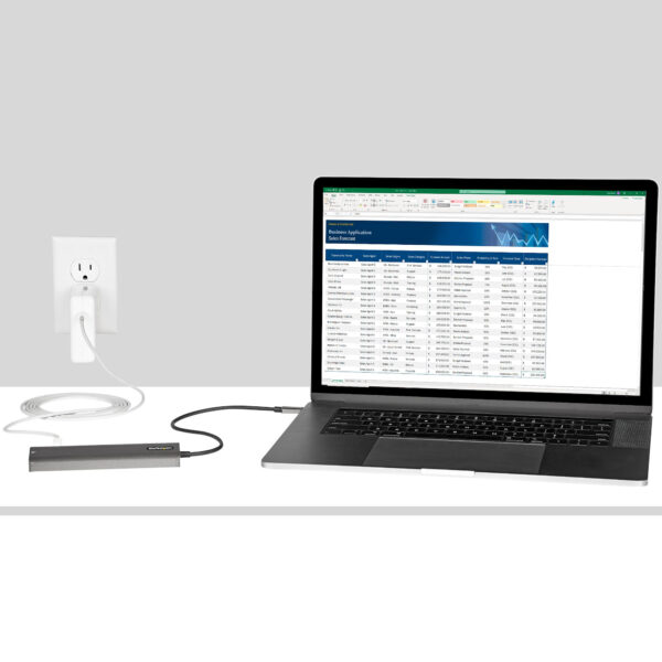 93499404_8745059223.jpg StarTech.com USB-C Multiport Adapter Hub, USB-C to 4K 60Hz HDMI, Gigabit Ethernet and 100W Laptop Charging for Macbook Pro / Air and Windows