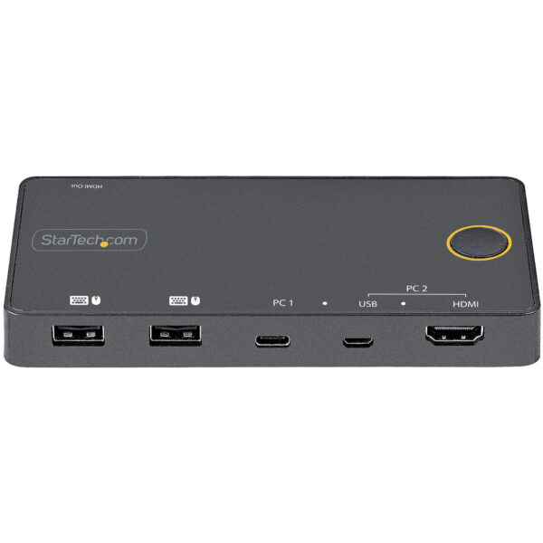 93871970_8656182340.jpg StarTech.com 2 Port Hybrid USB-A + HDMI & USB-C KVM Switch - Single 4K 60Hz HDMI 2.0 Monitor - Compact Desktop and/or Laptop HDMI KVM Switch - USB Bus Powered - Thunderbolt 3 Compatible