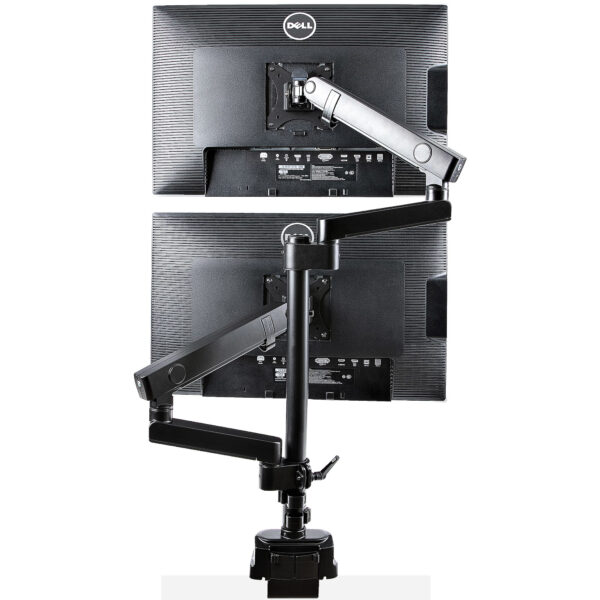 StarTech.com Desk Mount Dual Monitor Arm, Full Motion Monitor Mount for 2x VESA Displays up to 32" (17.6lb/8kg), Height Adjustable, Clamp/Grommet Mount, Mechanical Spring