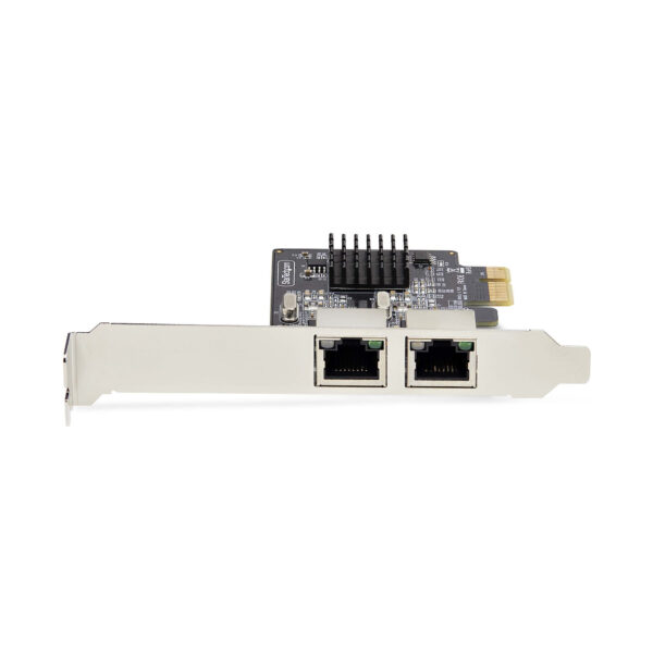 93d23caa0d47d9832ea110ee175378d812328939.jpg StarTech.com 2-Port Gigabit PCIe Network Adapter Card, 10/100/1000Mbps PCI Express NIC, Dual Realtek RTL8111H, Works with Windows and Linux, TAA Compliant
