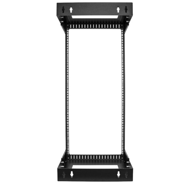 StarTech.com 24U 19" Wall Mount Network Rack - Adjustable Depth 12-20" 2 Post Open Frame Server Room Rack for AV/Data/ IT Communication/Computer Equipment/Switch w/Cage Nuts & Screws