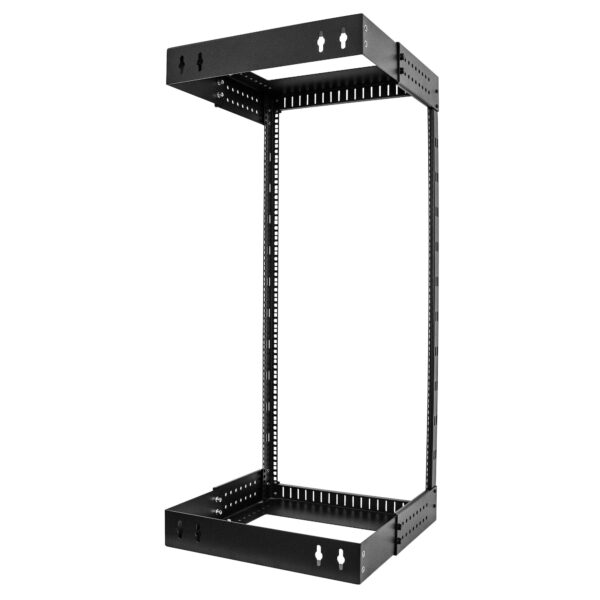StarTech.com 24U 19" Wall Mount Network Rack - Adjustable Depth 12-20" 2 Post Open Frame Server Room Rack for AV/Data/ IT Communication/Computer Equipment/Switch w/Cage Nuts & Screws