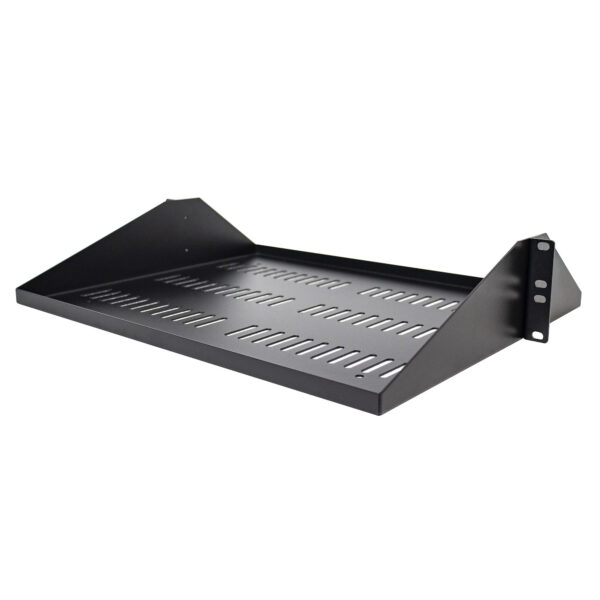 97229482_0330887830.jpg StarTech.com 2U Server Rack Shelf, Center Mounted Universal Vented Rackmount Cantilever Tray for 19" Network Equipment Rack, Heavy Duty Steel, 200lb Capacity, 14" Deep, Black