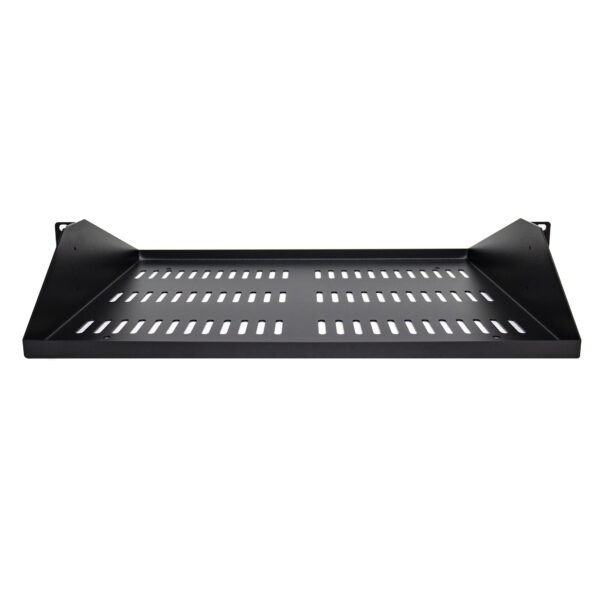97229482_6576173686.jpg StarTech.com 2U Server Rack Shelf, Center Mounted Universal Vented Rackmount Cantilever Tray for 19" Network Equipment Rack, Heavy Duty Steel, 200lb Capacity, 14" Deep, Black