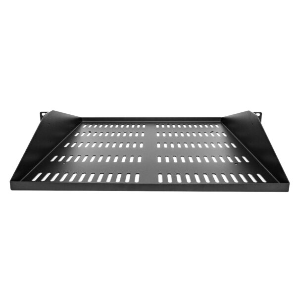 97229483_9276299887.jpg StarTech.com 2U Server Rack Shelf, Center Mounted Universal Vented Rackmount Cantilever Tray for 19" Network Equipment Rack, Heavy Duty Steel, 200lb Capacity, 20" Deep, Black