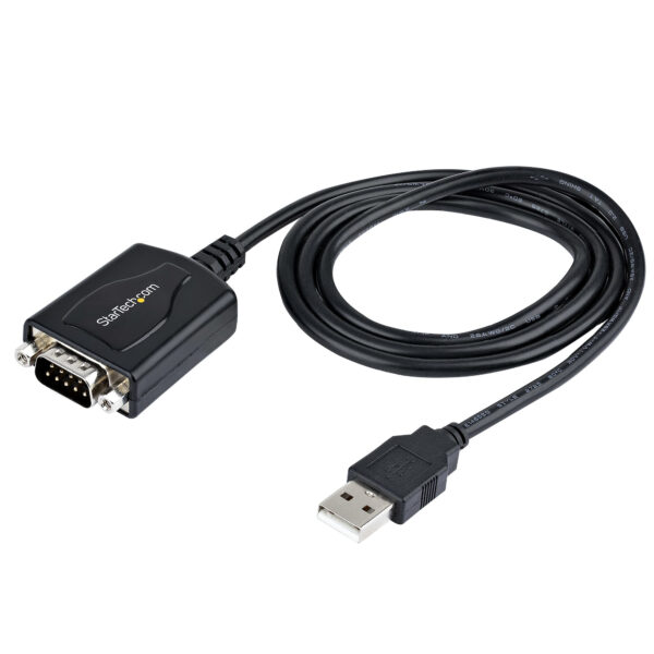 97407301_6857928323.jpg StarTech.com 3ft (1m) USB to Serial Cable with COM Port Retention, DB9 Male RS232 to USB Converter, USB to Serial Adapter for PLC/Printer/Scanner, Prolific Chipset, Windows/Mac