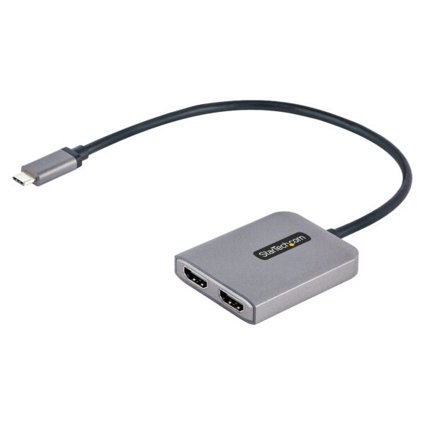 99158390_8050034584.jpg StarTech.com USB-C to Dual HDMI MST HUB - Dual HDMI 4K 60Hz - USB Type C Multi Monitor Adapter for Laptop w/ 1ft/30cm cable - DP 1.4 Multi-Stream Transport Hub - USB-C to HDMI Splitter