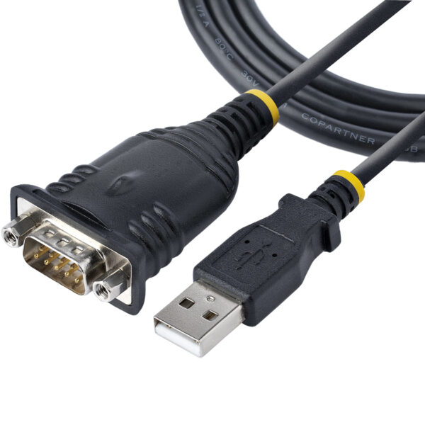 99158391_5561741264.jpg StarTech.com 3ft (1m) USB to Serial Cable, DB9 Male RS232 to USB Converter, Prolific IC, USB to Serial Adapter for PLC/Printer/Scanner/Switch, USB to COM Port Adapter, Windows/Mac