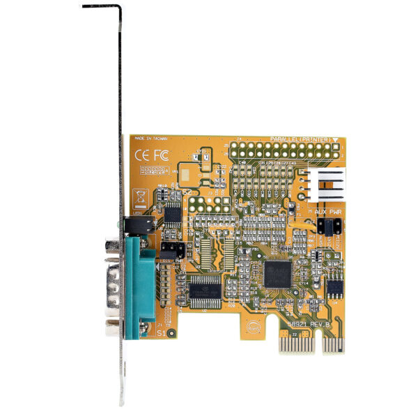99548103_1845161543.jpg StarTech.com PCI Express Serial Card, PCIe to RS232 (DB9) Serial Interface Card, PC Serial Card w/ 16C1050 UART, Standard or Low Profile Brackets, COM Retention, Windows & Linux