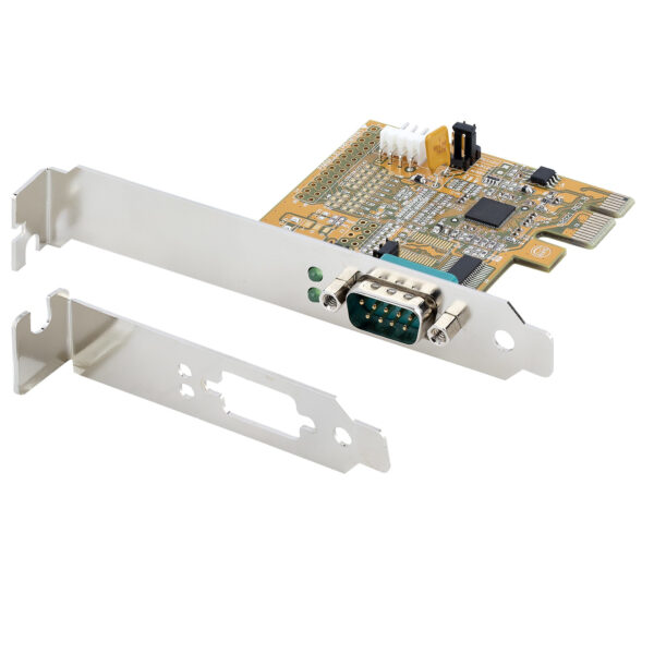 99548103_5579736569.jpg StarTech.com PCI Express Serial Card, PCIe to RS232 (DB9) Serial Interface Card, PC Serial Card w/ 16C1050 UART, Standard or Low Profile Brackets, COM Retention, Windows & Linux