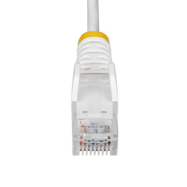 StarTech.com 1.5m White Slim CAT6 Ethernet Cable, Snagless, 100W PoE, UTP, LSZH, 28AWG Pure Bare Copper Wire, Slim RJ45 Network Patch Cord w/Strain Reliefs, Individually Tested