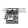 StarTech.com 2-Port 2.5Gbps NBASE-T PCIe Network Card, Intel I225-V, Dual-Port Computer Network Card, Multi-Gigabit NIC, PCI Express Server LAN Card, Desktop Ethernet Interface