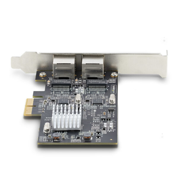 StarTech.com 2-Port 2.5Gbps NBASE-T PCIe Network Card, Intel I225-V, Dual-Port Computer Network Card, Multi-Gigabit NIC, PCI Express Server LAN Card, Desktop Ethernet Interface