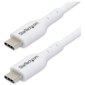 9ce95651ad6ed5cafe30f1e6bae4bd5c03567193.jpg StarTech.com 1m (3.3ft) White USB-C Charging Cable, USB C Cable, USB 2.0 Type-C Laptop Charger Cord, 60W 3A Power Delivery, TPE Jacket, USB-C Data Transfer Cable, M/M
