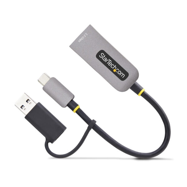 9ddb8849835dd28cc31b52e175415457ab9a2853.jpg StarTech.com 2.5GbE USB-C to Ethernet Adapter with USB-A Converter, NBASE-T NIC, USB 3.0 Type-C 2.5/1G Multi Speed Network, Thunderbolt Compatible, Windows & Mac