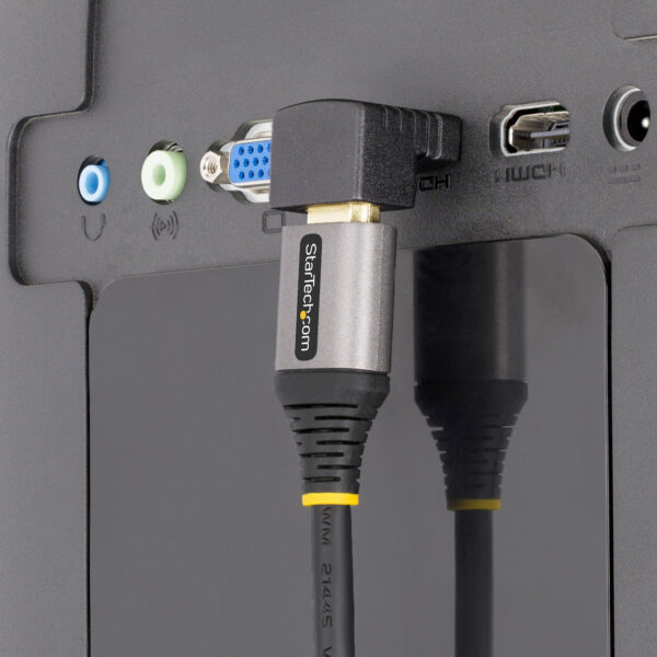 a1b92a1196a2ce285eb73a2ff2a9cce2f740f02e.jpg StarTech.com Down Angle HDMI 2.0 Adapter, Male to Female, Vertical 90-Degree Angled HDMI Port Saver, 4K 60Hz, High Speed HDMI Connector Extension, M/F