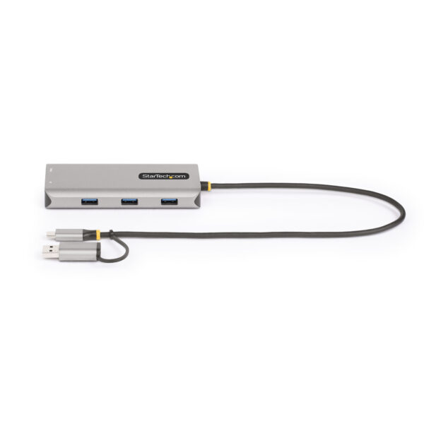 a1e0059617fdcdebbf3b04fa4b7368fc.jpg StarTech.com USB-C Multiport Adapter w/Attached USB-C to USB-A Dongle, Dual HDMI (4K30Hz/1080p60Hz), 3x USB-A 5Gbps, Mini Travel Dock, Laptop Docking Station, 1.3ft/40cm Cable