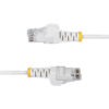 StarTech.com 1.5m White Slim CAT6 Ethernet Cable, Snagless, 100W PoE, UTP, LSZH, 28AWG Pure Bare Copper Wire, Slim RJ45 Network Patch Cord w/Strain Reliefs, Individually Tested