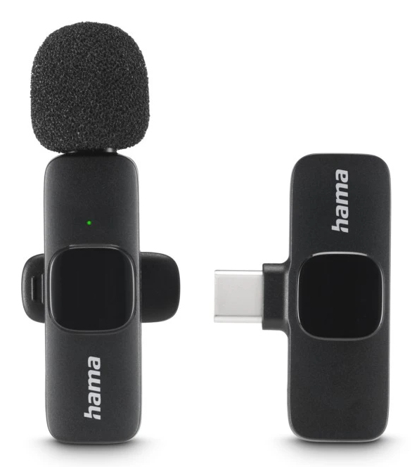Hama Smart Wireless Black Lavalier/Lapel microphone