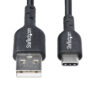 b1191dae17dada9ccd85402eca1cc1b9f1665d02.jpg StarTech.com 3ft (1m) USB-A to USB-C Charging Cable, Charge & Sync, 3A, USB 2.0, TPE Jacket - Black USB Charging Cord