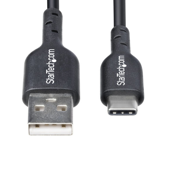 b1191dae17dada9ccd85402eca1cc1b9f1665d02.jpg StarTech.com 3ft (1m) USB-A to USB-C Charging Cable, Charge & Sync, 3A, USB 2.0, TPE Jacket - Black USB Charging Cord