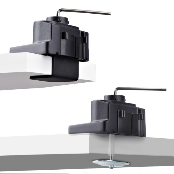 b3487c7f819522035b7434524392a1c1932b7085.jpg StarTech.com Triple Monitor Desk Mount For Up To Three 27in Screens, VESA 75x75/100x100, Tool-Less Arm Adjustments, C-Clamp/Grommet Mount, Spring-Assisted Arms