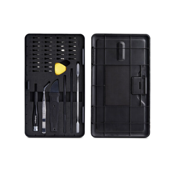 ba2692bc8aaa53dae834de4735e529dfee31371a.jpg StarTech.com 40-Piece Computer Repair Toolkit for Laptop/PC/Electronics/Phone, 30-Bit Precision Screwdriver Set, Removable Lid with Magnetic Pad, Prying Tools