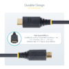 StarTech.com 30cm (1ft) High Speed HDMI Cable, 4K 60Hz/1440p 144Hz, HDR10/HDCP 2.2/ARC, 18Gbps, UHD HDMI 2.0 Cord for TV/Monitor/Display, TPE Jacket