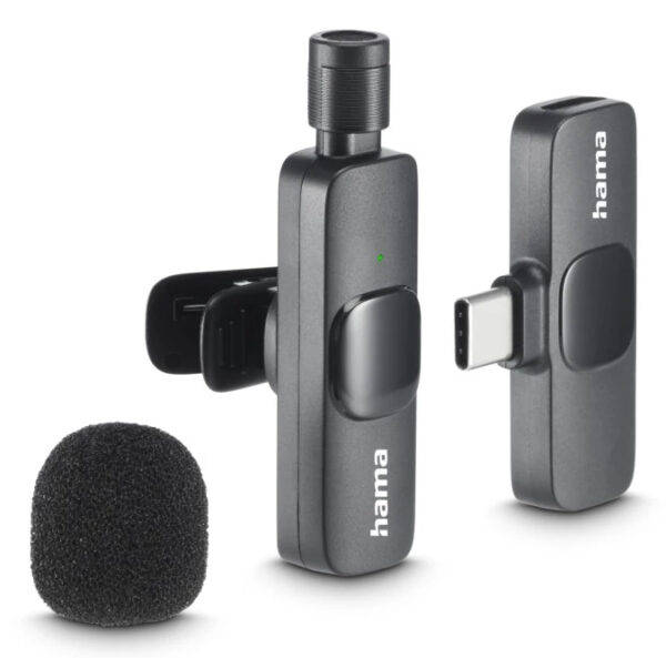 Hama Smart Wireless Black Lavalier/Lapel microphone