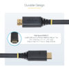 StarTech.com 15m (49.2ft) Active High Speed HDMI Cable, 4K 60Hz/1440p 144Hz, HDR10/HDCP 2.2/ARC, 18Gbps, UHD HDMI 2.0 Cord for TV/Monitor/Display, TPE Jacket