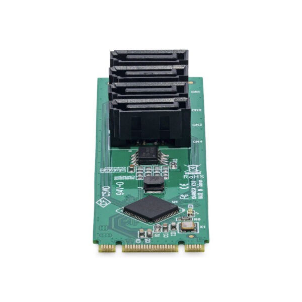 bf165362ba66c3cc14976569d9aa6a97b0530d65.jpg StarTech.com 4-Port M.2 to SATA Adapter Card, M.2 PCIe 3.0 to SATA HDD/SSD Expansion Card, ASM1064 Chipset, M.2 NVMe to 4x HDD/SSD for Windows/macOS/Linux