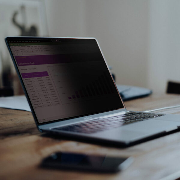 StarTech.com 15.6-inch 16:10 Flip-Up Privacy Screen with Touch, Anti-Glare Blue Light Filter, Laptop Monitor Screen Protector, +/- 30 Deg. View Angle