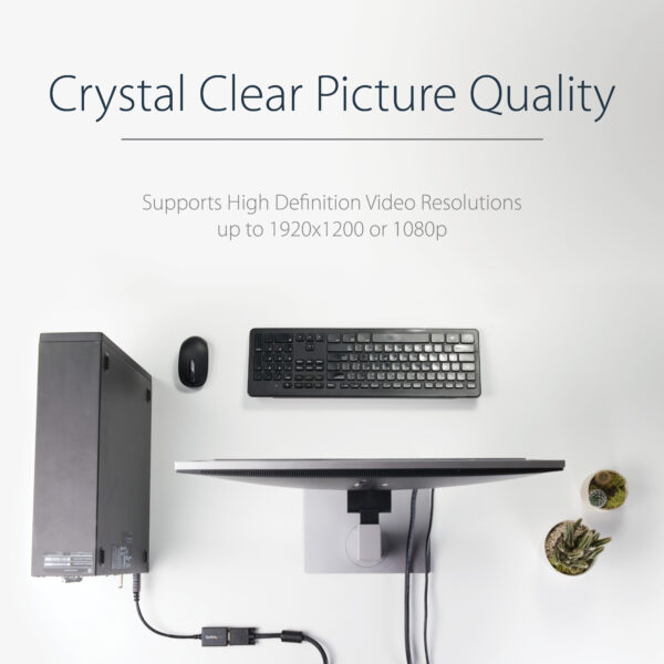 ccab97d4241ae92d13f3037eccce85695652c7a4.jpg StarTech.com DisplayPort to VGA Adapter - Active DP to VGA Converter - 1080p Video - DisplayPort Certified - DP/DP++ Source to VGA Monitor Cable Adapter Dongle - Latching DP Connector