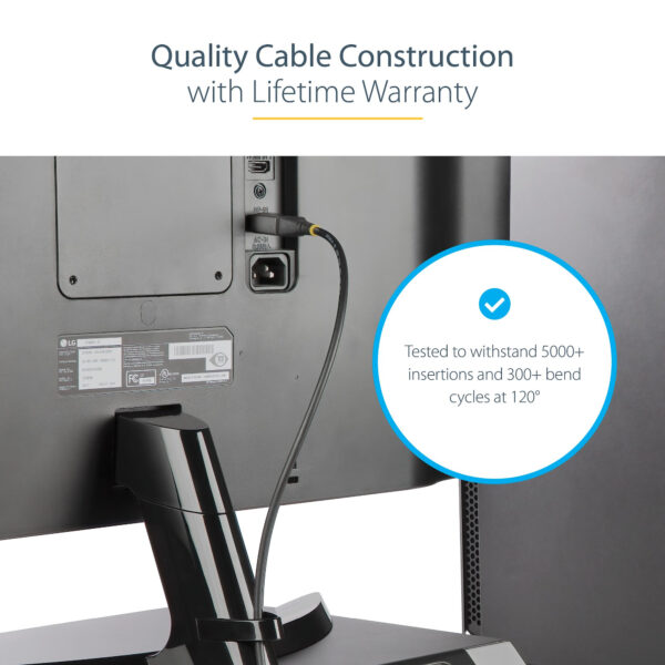 cd48d13136112b1457d1dd1bdb01317bacc8c876.jpg StarTech.com 1ft (30cm) DisplayPort 1.4 Cable - 8K 60Hz HDR10 - Ultra HD 4K 120Hz Video - DP 1.4 Cable / Cord - For Monitors/Displays - DisplayPort to DisplayPort Cable - M/M