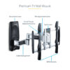 ce87d7af4f3d5be8312b6884e1c8a7c3.jpg StarTech.com Articulating TV Wall Mount, VESA Wall Mount, Supports 26 to 65 inch/99lb/Flat/Curved TVs, Retractable Low Profile Wall Mount TV Bracket, Adjustable Corner TV Wall Mount