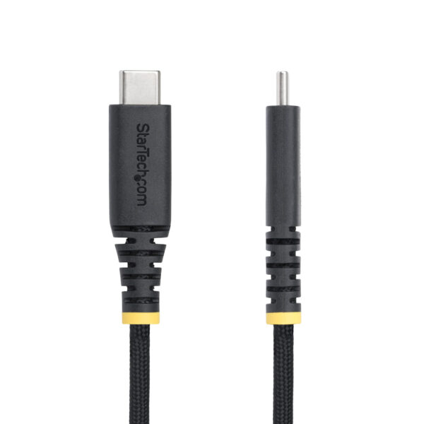 StarTech.com 10ft (3m) USB-C Charging Cable, Durable and Ultra-Flexible, Side Screw Locking, 240W (5A) PD EPR, USB 2.0 Laptop Charger Cable, USB-IF Certified, Rugged USB-C Charging Cord