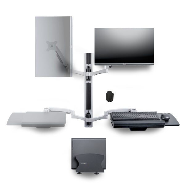 d0572992e89a8b39c0adbba7bb323658.jpg StarTech.com Wall Mount Workstation, VESA Mount For 32" Monitors (22lb/10kg), Fully Articulating Single Monitor Mount & Keyboard Tray w/Desktop Computer/PC Bracket, Standing Desk