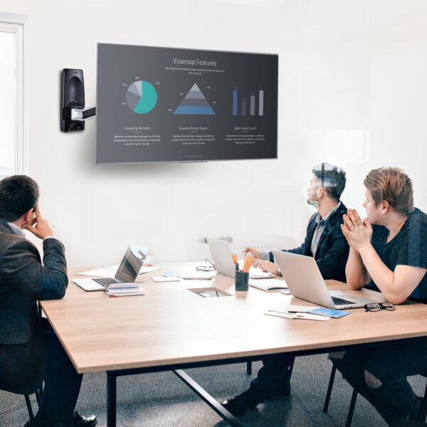 d3d51de05b0ff4529ab035c16a816e97.jpg StarTech.com Articulating TV Wall Mount, VESA Wall Mount, Supports 26 to 65 inch/99lb/Flat/Curved TVs, Retractable Low Profile Wall Mount TV Bracket, Adjustable Corner TV Wall Mount