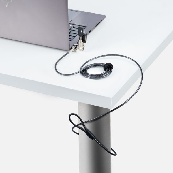 d6bad60a80232a86c3de7da6b5d156fb.jpg StarTech.com Universal Laptop Lock 6.6ft (2m), Security Cable For Notebooks Compatible With Noble Wedge/Nano/K-Slot, Keyed Locking Cable, Anti-Theft Cut-Resistant Carbon Steel Cable