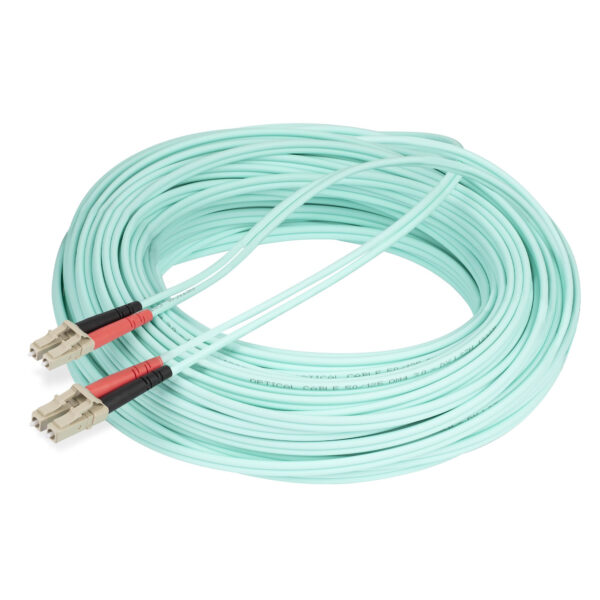 d70c4e3cf80ad7531e1a6c48571616ba.jpg StarTech.com 20m (65ft) LC/UPC to LC/UPC OM4 Multimode Fiber Optic Cable, 50/125µm LOMMF/VCSEL Zipcord Fiber, 100G, Low Insertion Loss - LSZH Fiber Jumper Cord