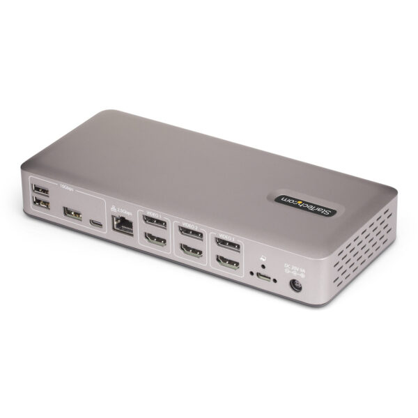 d8a5daf526681d50167ecc1e21bf45da4fa7d253.jpg StarTech.com Triple-Monitor USB4 Docking Station, 4K 60Hz HDMI or DisplayPort, 100W Laptop Charging, 2.5GbE, USB-C Multi-Monitor Dock, Driverless