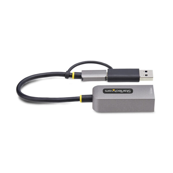 d9ad0dbf5123d1355bc8823473c292f46197274a.jpg StarTech.com 2.5GbE USB-C to Ethernet Adapter with USB-A Converter, NBASE-T NIC, USB 3.0 Type-C 2.5/1G Multi Speed Network, Thunderbolt Compatible, Windows & Mac